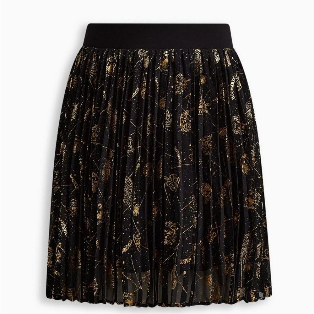 Torrid Harry Potter Celestial Mini Chiffon Pleated Skater Skirt Plus Size 1